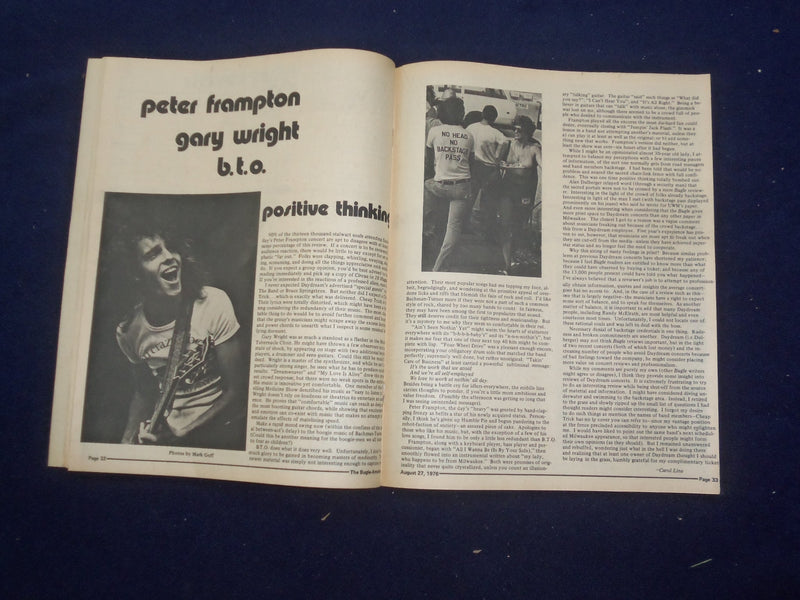 1976 AUGUST 27 BUGLE AMERICAN MAGAZINE - SPECIAL MUSIC ISSUE - J 9450
