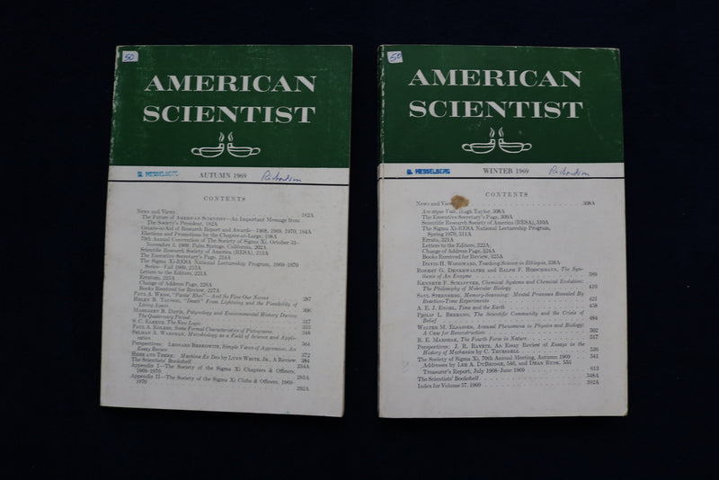1960-1969 AMERICAN SCIENTIST MAGAZINE - LOT OF 5 - O 3610