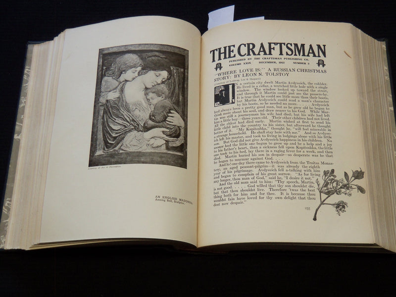 1915 OCTOBER-1916 MARCH THE CRAFTSMAN MAGAZINE BOUND VOLUME - KD 7888