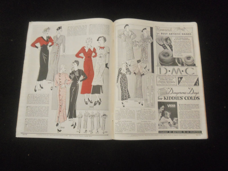 1935 MARCH NEEDLECRAFT MAGAZINE - NICE ILLUSTRATED COVER - SP 886E