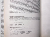 1986 WHY MEN ARE THE WAY THEY ARE BOOK - INSCRIBED BY W. FARRELL - KD 8547