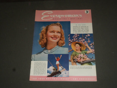1941 MAY EVERYWOMAN'S MAGAZINE - GREAT COVER, PHOTOS, STORIES AND ADS - SP 7725