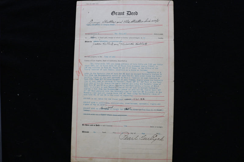 1926-1930 CALIFORNIA DEEDS - LOT OF 4 - & ENVELOPE - K 2792