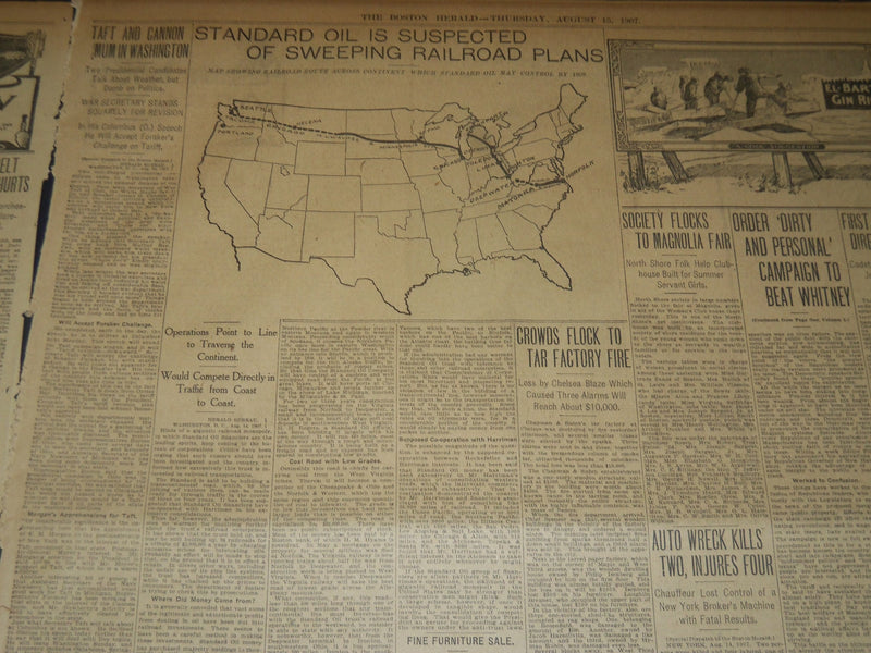 1907 AUGUST 15 THE BOSTON HERALD MRS. EDDY FACES MASTERS FOR 50 MINUTES - BH 227