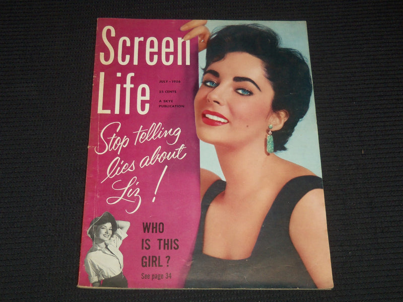 1956 JULY SCREEN LIFE MAGAZINE - ELIZABETH TAYLOR COVER - E 12691