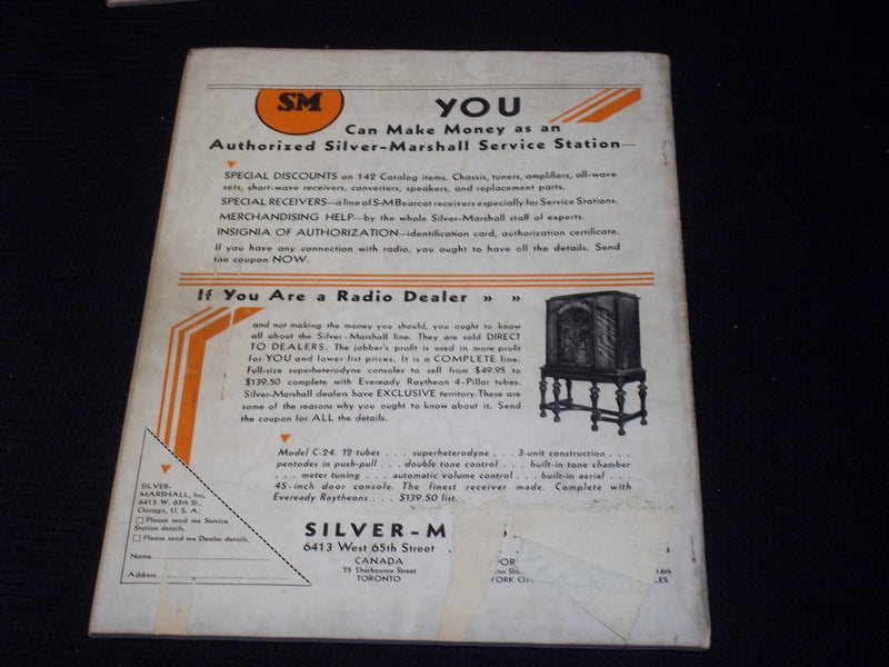 1932 APRIL RADIO CALL BOOK & TECHNICAL REVIEW MAGAZINE NICE COVER - E 6303