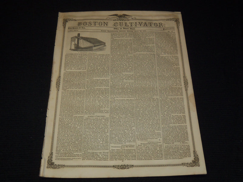 1862 MARCH 29 USS. MONITOR ILLUSTRATION - BOSTON CULTIVATOR NEWSPAPER - NP 4502A