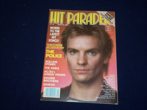 1982 MARCH HIT PARADER MAGAZINE - THE POLICE COVER - SP 9591