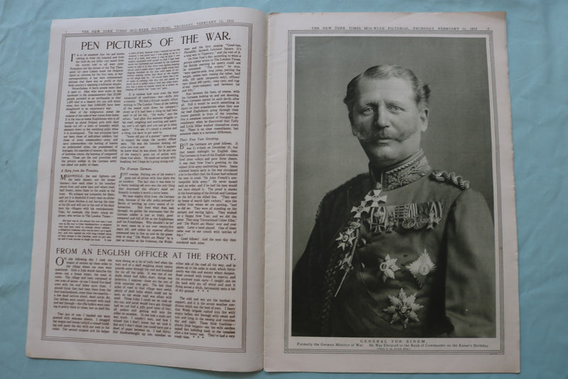 1915 FEB 11 NEW YORK TIMES MID-WEEK PICTORIAL - ABRAHAM LINCOLN COVER - NP 9113