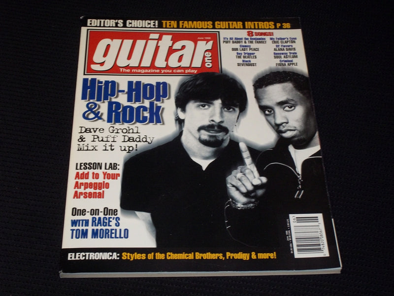 1998 JUNE GUITAR ONE MAGAZINE - DAVE GROHL & PUFF DADDY FRONT COVER - E 278