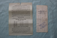 1907 SYRACUSE NEW YORK BUREAY OF WATER BILL AND CHECK - K 2528