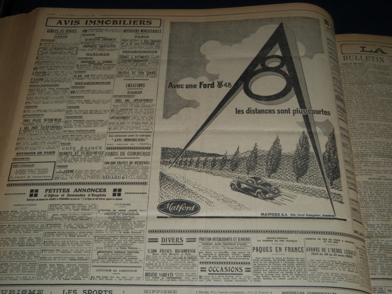 1935 JANUARY-MARCH LE TEMPS FRENCH NEWSPAPER BOUND VOLUME - VB 2