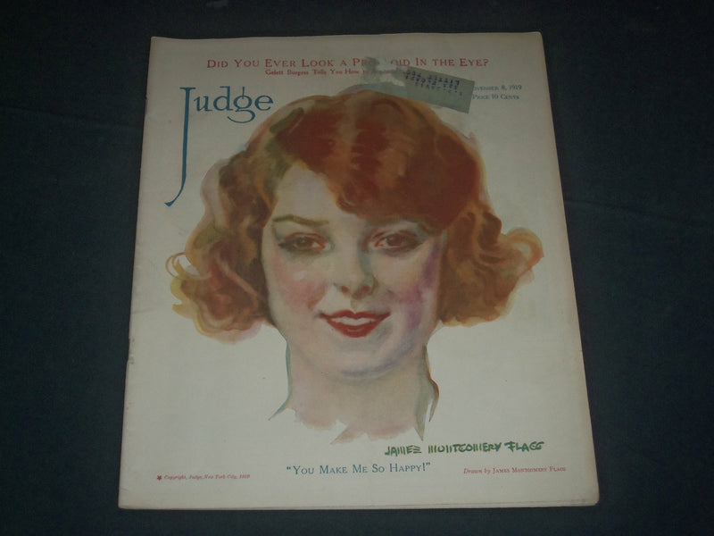 1919 NOVEMBER 8 JUDGE MAGAZINE - COVER BY JAMES MONTGOMERY FLAGG - B 6142
