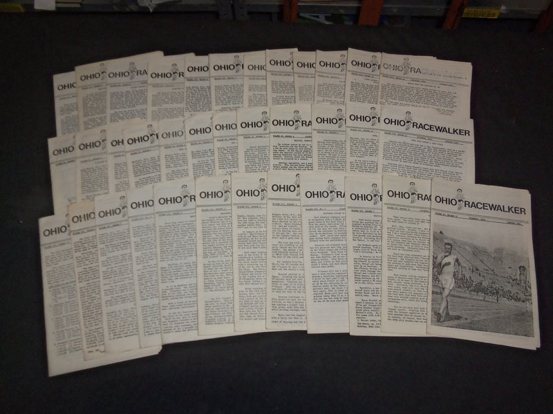 1972-1991 OHIO RACEWALKER NEWSLETTER MAGAZINE - LOT OF 223 - O 2910