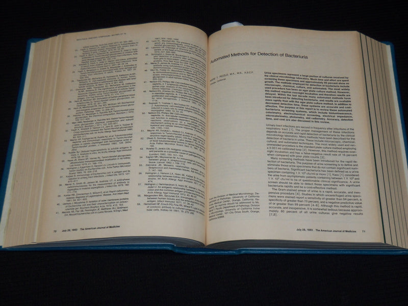 1983 THE AMERICAN JOURNAL OF MEDICINE MAGAZINE BOUND VOLUME - KD 6132O