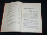 1931 ESSENTIALS OF PHYSIOLOGY BOOK BY BAINBRIDGE & MENZIES - 5TH EDN - KD 2761Y