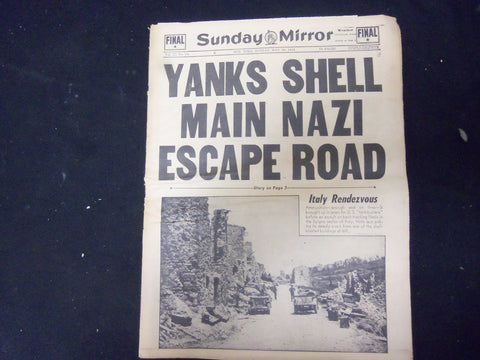 1944 MAY 28 NEW YORK SUNDAY MIRROR - YANKS SHELL MAIN NAZI ESCAPE ROAD - NP 2266