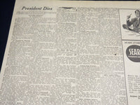 1945 APRIL 13 ARIZONA REPUBLIC NEWSPAPER - PRESIDENT ROOSEVELT DIES - NP 4514