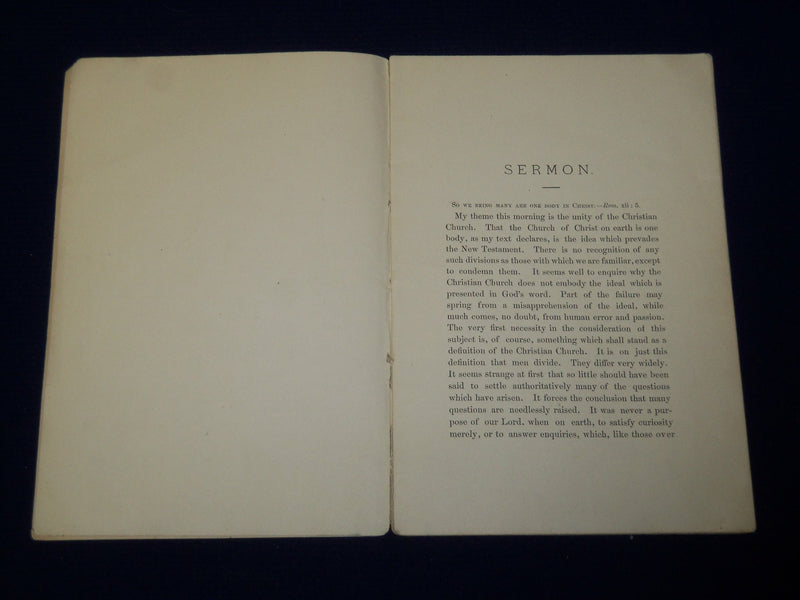 1879 CONGREGATIONAL CHURCH IN RUTLAND SERMON BY REV. JAS. GIBSON JOHNSON- J 4559