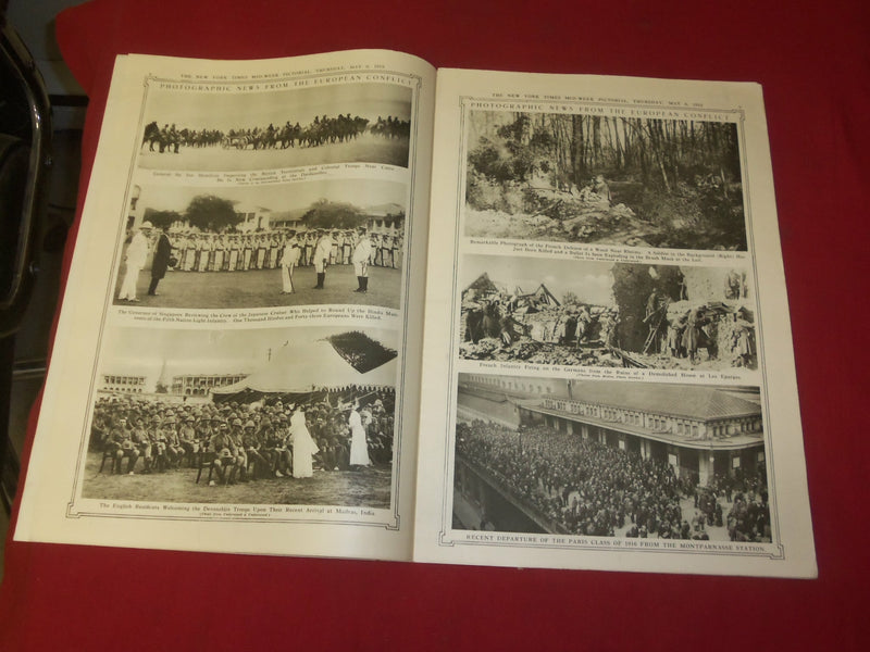 1915 MAY 6 NY TIMES PICTORIAL WAR EXTRA SECTION-FRENCH COLONIAL INFANTRY-NP 3955