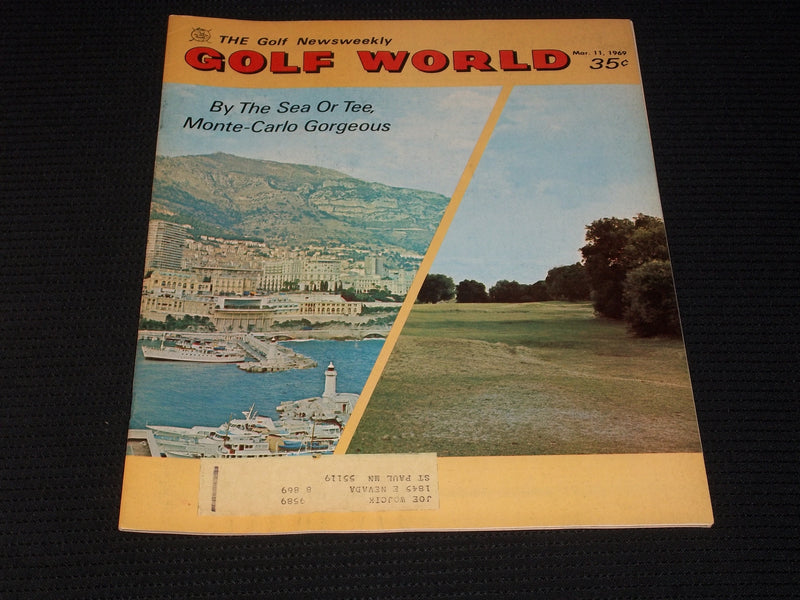 1969 MARCH 11 GOLF WORLD MAGAZINE - MONTE-CARLO FRONT COVER - E 6497