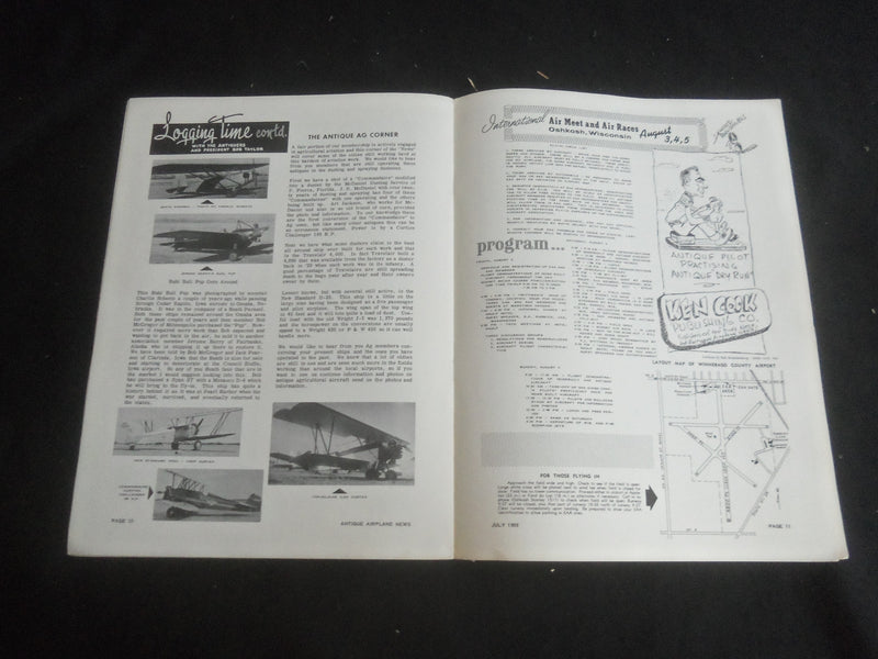 1956 JULY ANTIQUE AIRPLANCE NEWS MAGAZINE - KEEP THE ANITQUES FLYING! - B 5536Z
