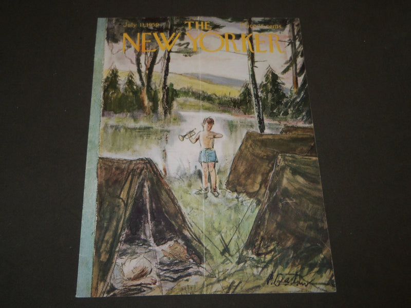 1959 JULY 11 NEW YORKER MAGAZINE FRONT COVER ONLY - GREAT ART FOR FRAMING