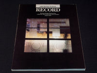 1987 AUGUST ARCHITECTURAL RECORD MAGAZINE - RECREATIONAL FACILITIES - E 2923