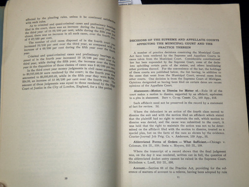 1910 MUNICIPAL COURT OF CHICAGO FIFTH ANNUAL REPORT - K 2700