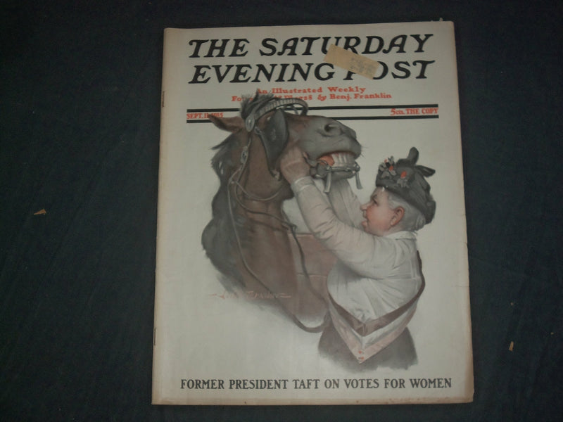 1915 SEPTEMBER 11 THE SATURDAY EVENING POST MAGAZINE- ILLUSTRATED COVER-SP 2471A