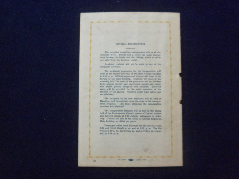 1921 MONTANAN MONTANA STATE UNIVERSITY YEARBOOK - BOZEMAN, MONTANA - YB 3083