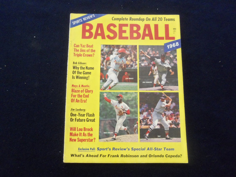 1968 COMPLETE BASEBALL MAGAZINE - YASTRZEMSKI-BROCK-GIBSON-LONBORG - SP 6118W