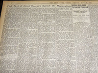1921 MAY 6 NEW YORK TIMES NEWSPAPER - ULTIMATUM PRESENTED TO GERMANY - NT 7842