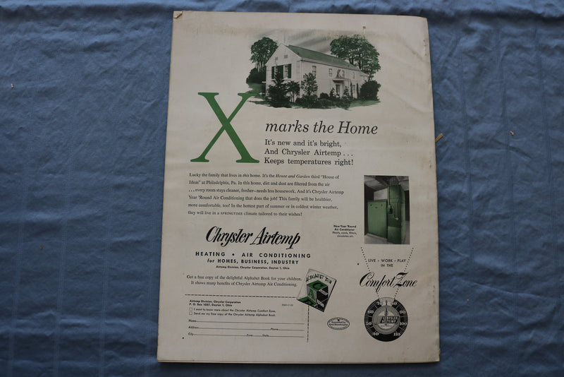 1953 JULY HOUSE & GARDEN MAGAZINE - YEAR ROUND AIR CONDITIONING - E 9291