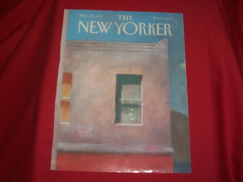 1987 NOVEMBER 23 NEW YORKER MAGAZINE FRONT COVER ONLY - GREAT ART FOR FRAMING