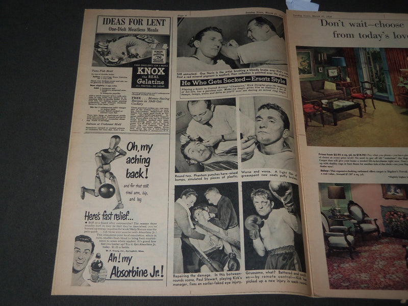 1949 MARCH 27 SUNDAY NEWS NEW YORK'S PICTURE MAGAZINE - JOHN PAYNE - J 2957