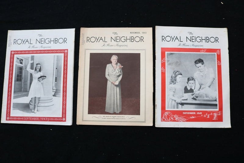 1932-1949 THE ROYAL NEIGHBOR - A HOME - MAGAZINE - LOT OF 37 - O 3709