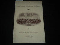 1941-1942 NEW HAVEN SYMPHONY ORCHESTRA FIRST CONCERT PROGRAM - J 5465
