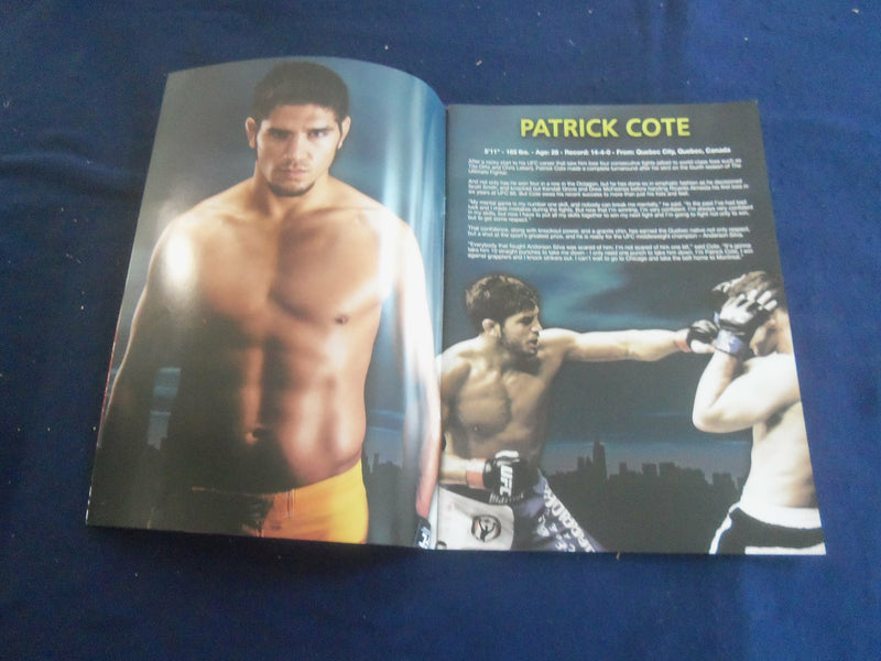 2008 OCTOBER 25 ULIMATE FIGHTING CHAMPIONSHIP PROGRAM - SILVA VS. COTE - ST 200G