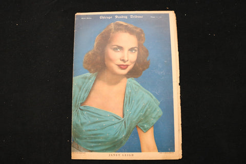 1951 AUGUST 12 CHICAGO SUNDAY TRIBUNE MAGAZINE - JANET LEIGH COVER - E 26264