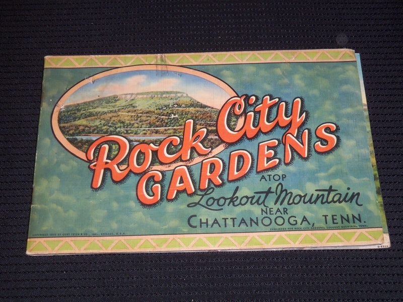 1930's ROCK CITY GARDENS LOOKOUT MOUNTAIN VIEW BOOK- TENNESSEE - J 7909