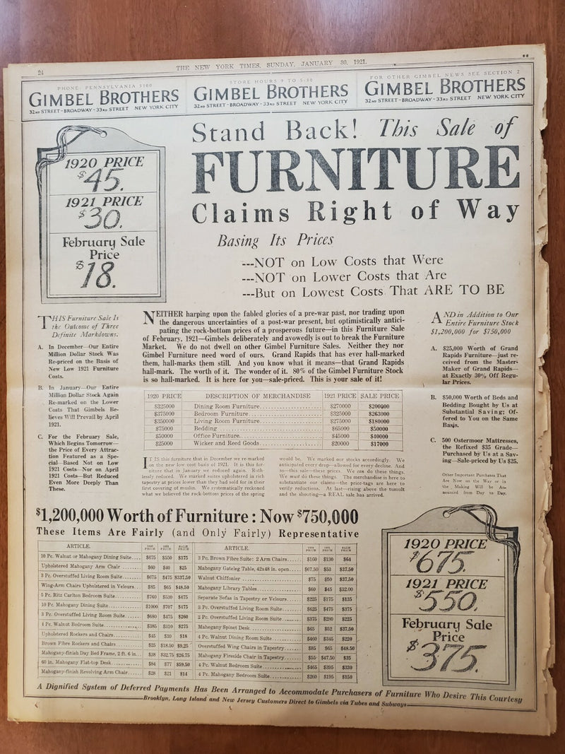 1921 JANUARY 30 NEW YORK TIMES- N.Y. YANKEES PICK SITE FOR NEW BALLPARK- NT 8097