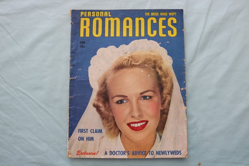 1949 JUNE PERSONAL ROMANCES MAGAZINE - SHIRLEY TAFT COVER - E 26704
