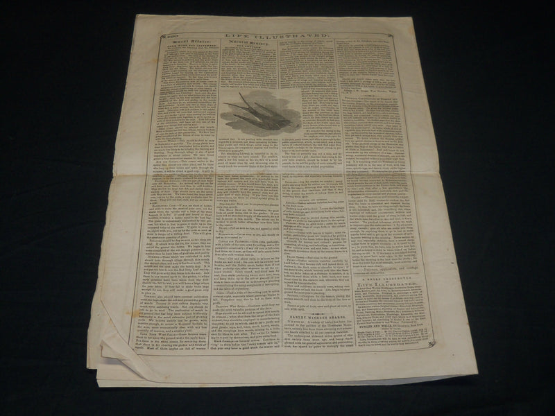 1856 SEPTEMBER 13 LIFE ILLUSTRATED NEWSPAPER - LIFE OF ISAAC NEWTON - NP 4814