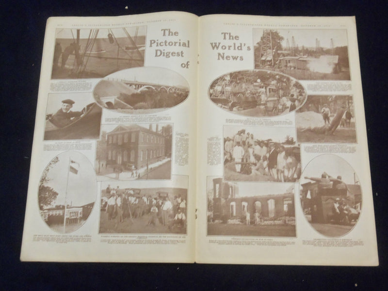 1913 OCTOBER 16 LESLIE'S WEEKLY MAGAZINE - EAT OYSTERS- J.M. FLAGG ILL.- ST 6097