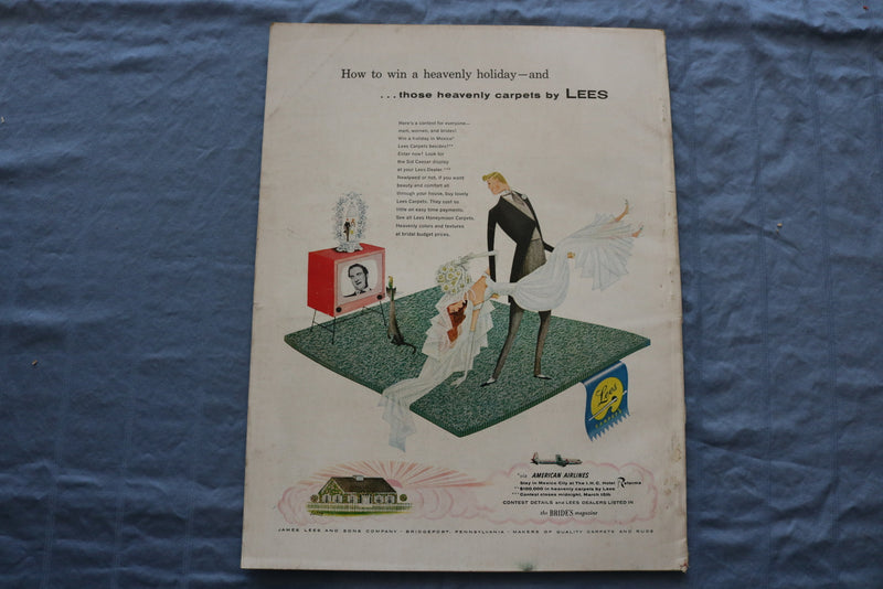 1956 MARCH HOUSE & GARDEN MAGAZINE - THE EISENHOWER EPIC ON FABRIC - E 9298