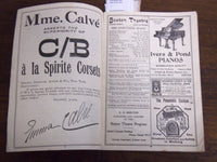 1902 MARCH 10 BOSTON THEATRE OPERA PROGRAM - LAWRENCE MCCARTY - K 1188