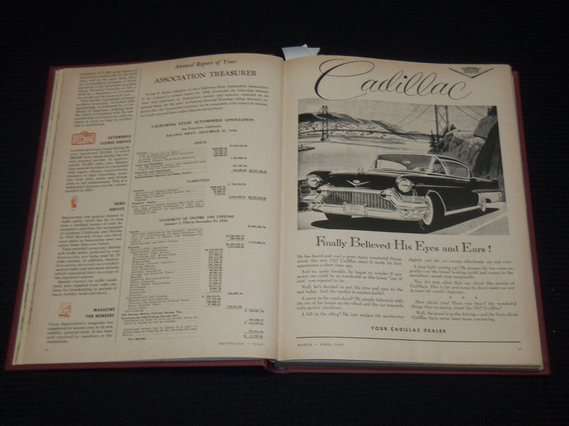 1957-1958 THE MOTOR LAND MAGAZINE BOUND VOLUME - 12 ISSUES - KD 705D
