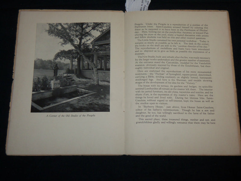 1920'S THE AUGUSTUS SAINT GAUDENS MEMORIAL PROGRAM - NEW HAMPSHIRE - J 6640