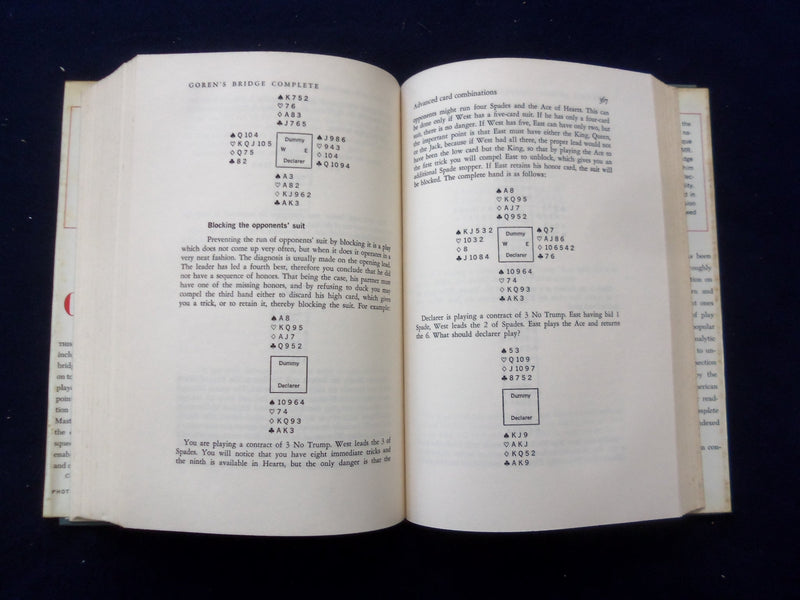 1964 GOREN'S BRIDGE COMPLETE HARDCOVER BOOK BY CHARLES H. GOREN - KD 8607
